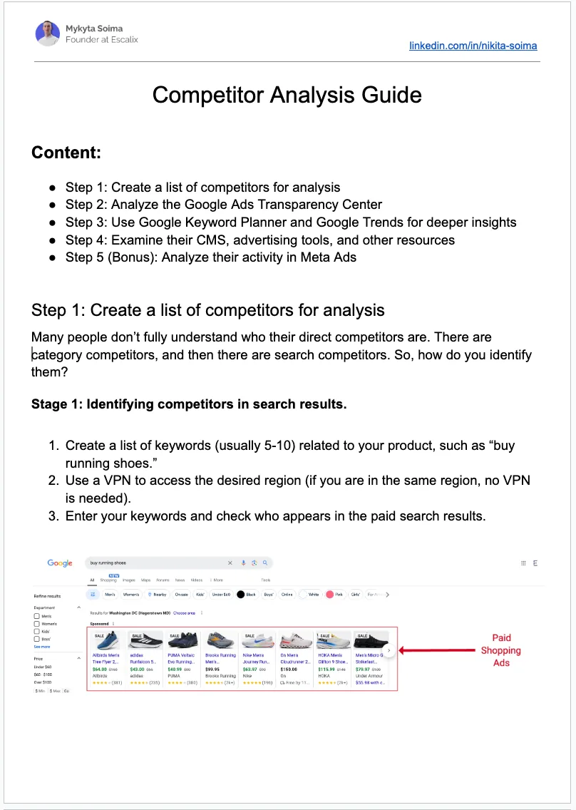 Competitor Analysis