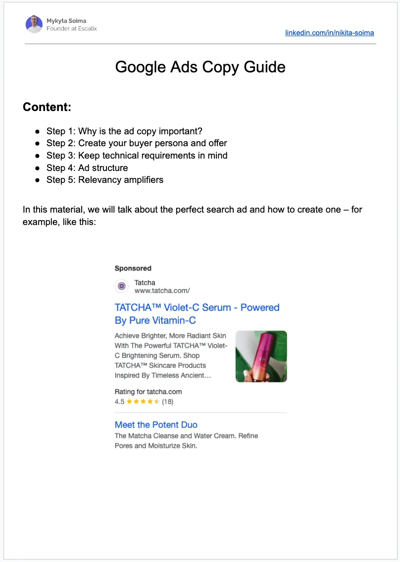 Google Ads Copy Guide