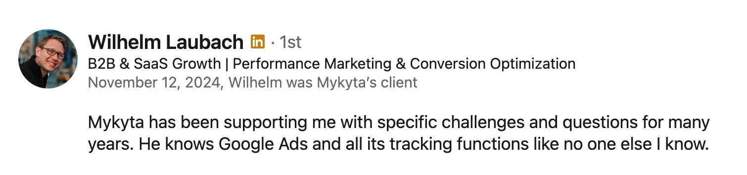 LinkedIn recommendation from Robin Yarwood