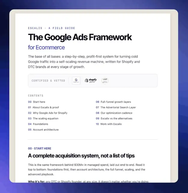The Google Ads Framework, 30 pages